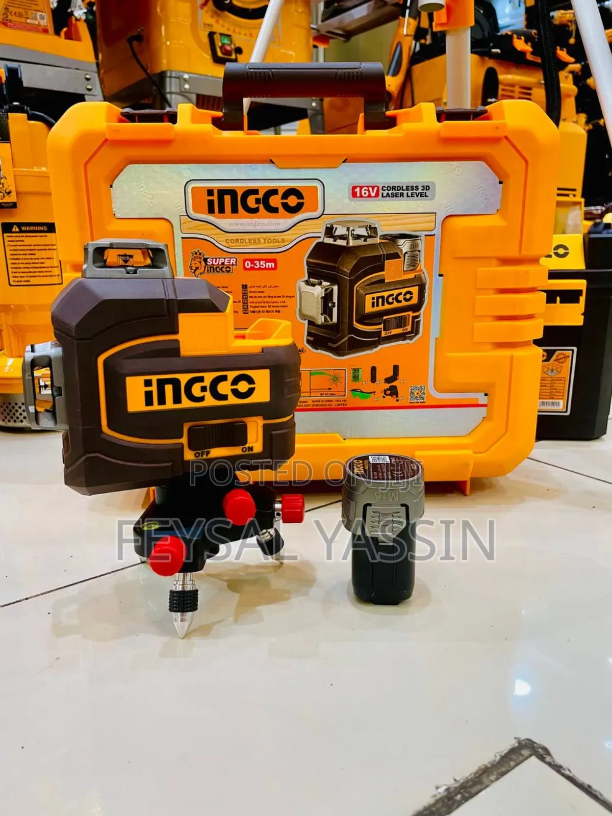 Ingco Cordless 3d Laser Level 35m (ጨረር ዉሀ ልክ)