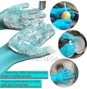  2pcs Silicone Dish Washing Glove