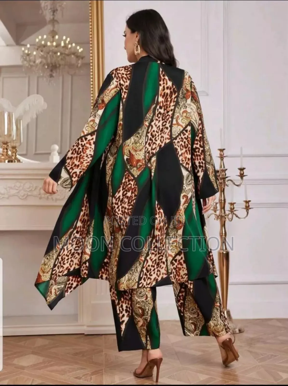 Leopard Print Spliced Floral 2-Piece Set 2 Piece Set