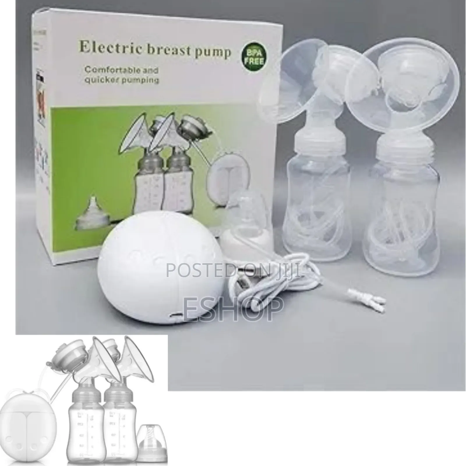 Portable Double Electric Pump: Painless, Bpa-Free,