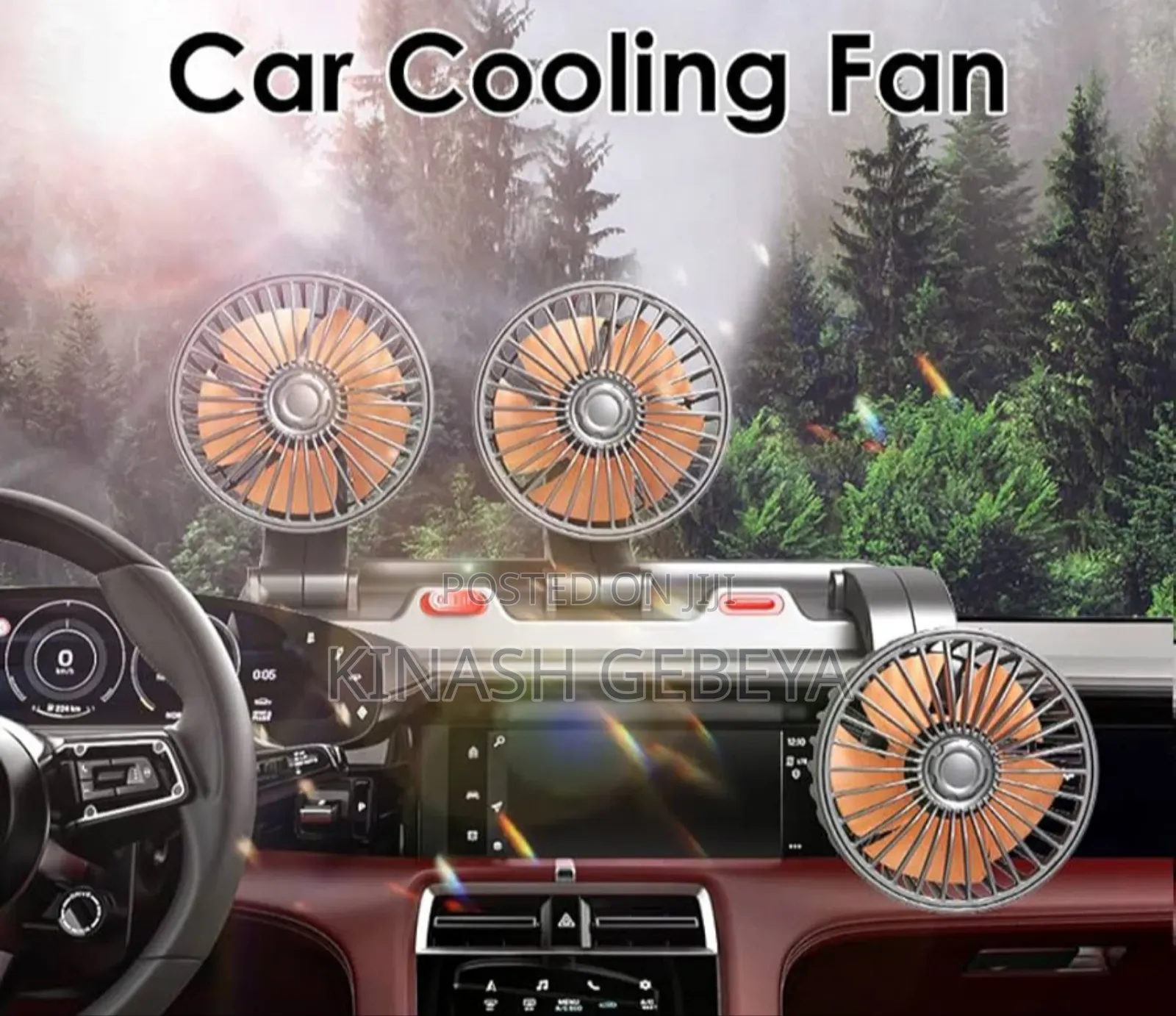 3 Head High Quality Car Cooling Fan