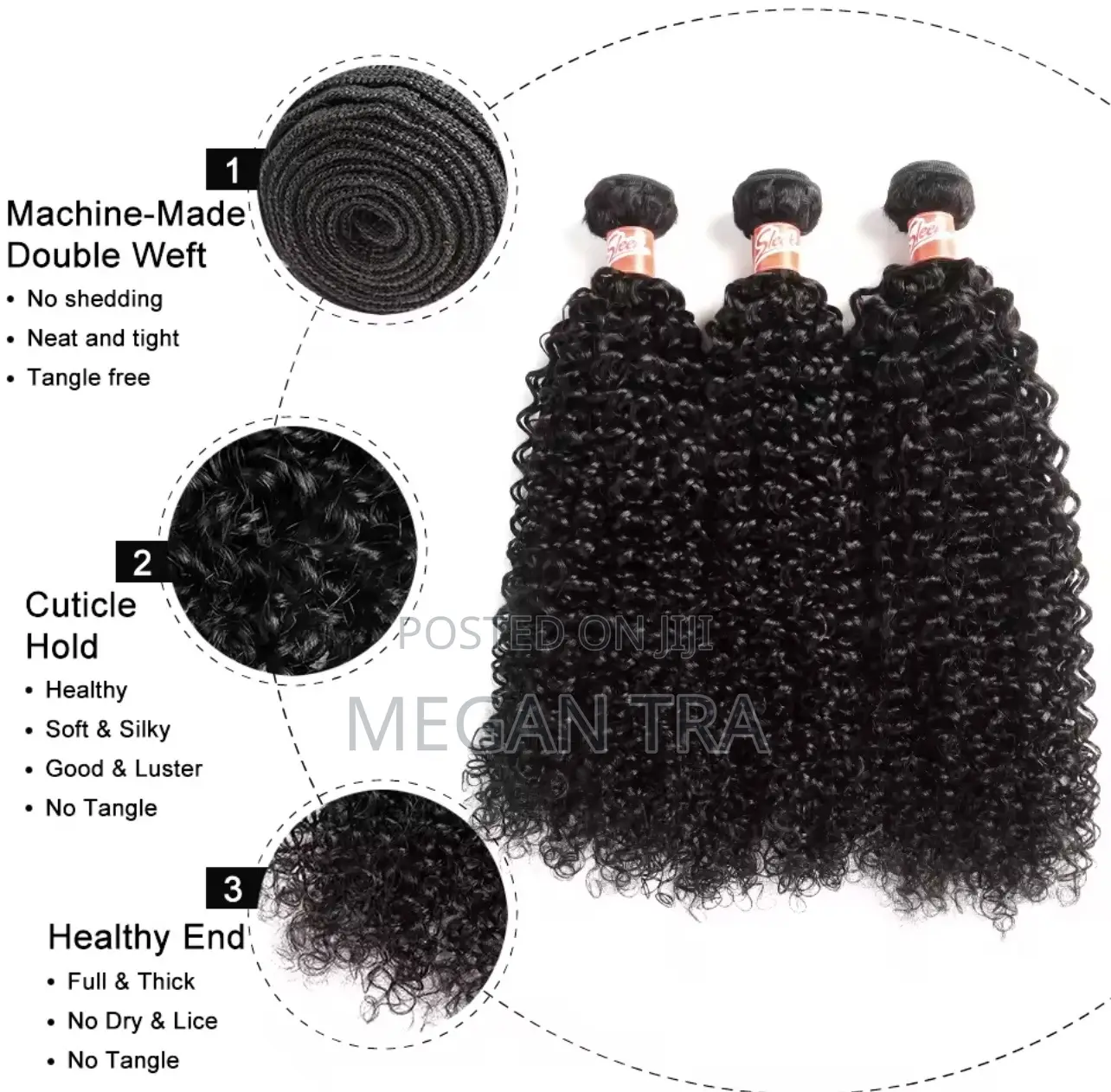 Brazilian Kinky Human Hair Bundle - Natural Beautiful