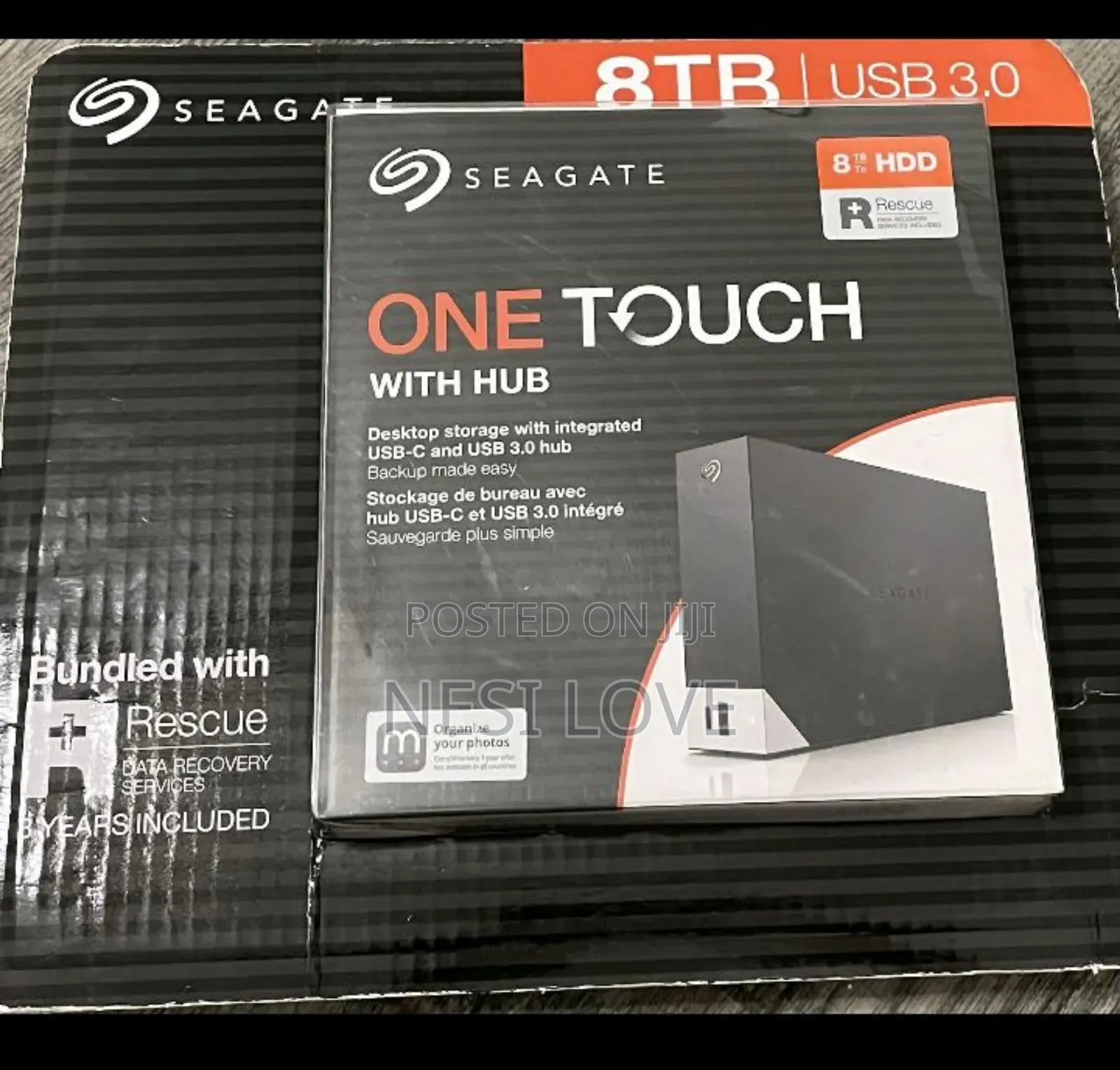8tb Seagate One Touch External Hard Disk Drive Storage