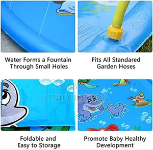 Children's Fountain Sprinkler Splash Play Mat, 143cm
