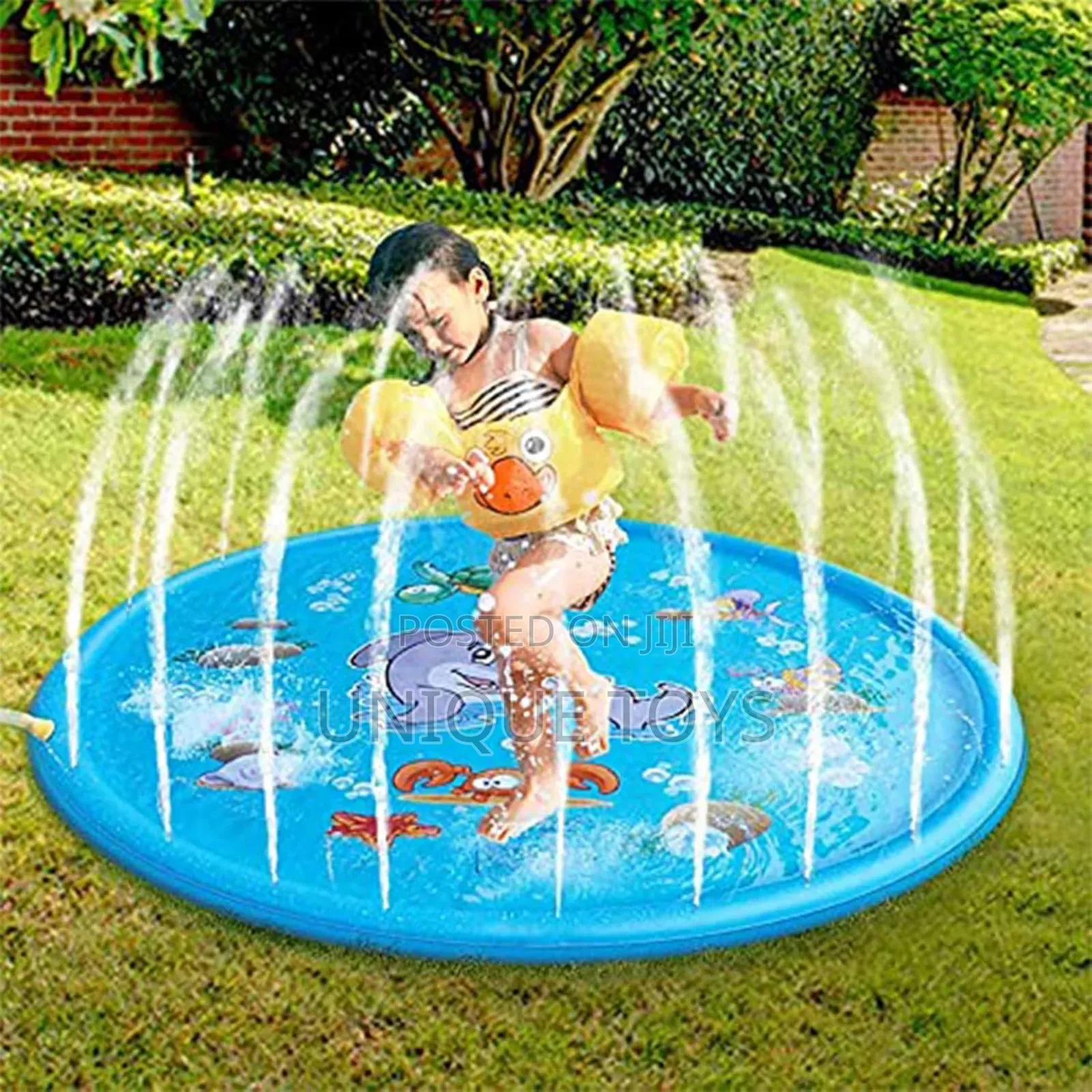 Children's Fountain Sprinkler Splash Play Mat, 143cm