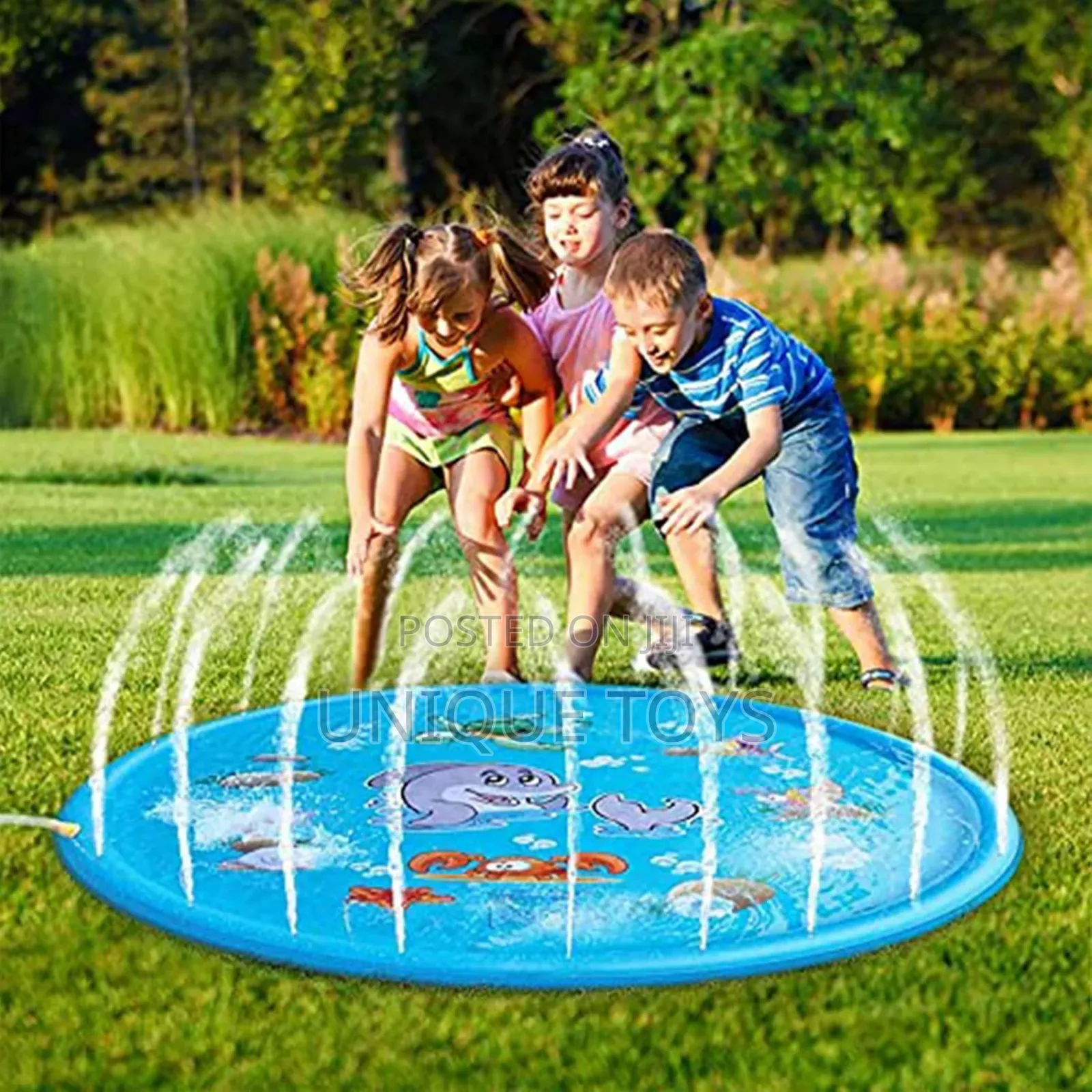 Children's Fountain Sprinkler Splash Play Mat, 143cm