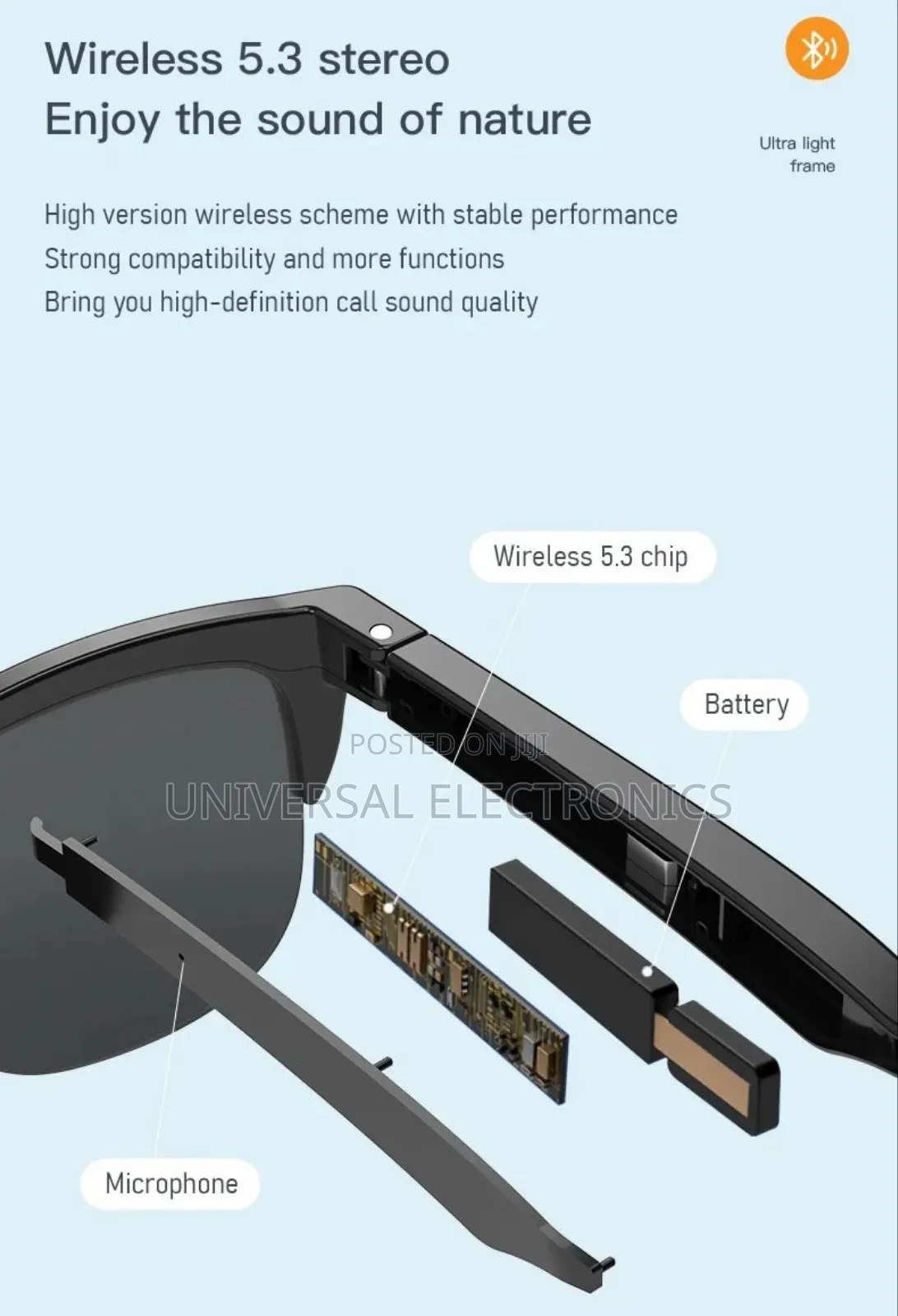 Bluetooth Audio Glasses(Talk,Walk Listen Hands-Free!)