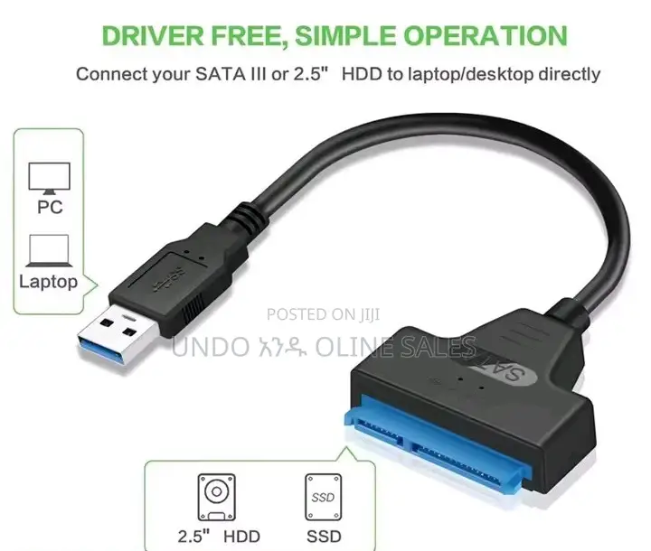 Sata to Usb 3.0/2.0 Cable Up to 6 GBPS for 2.5 Inch External