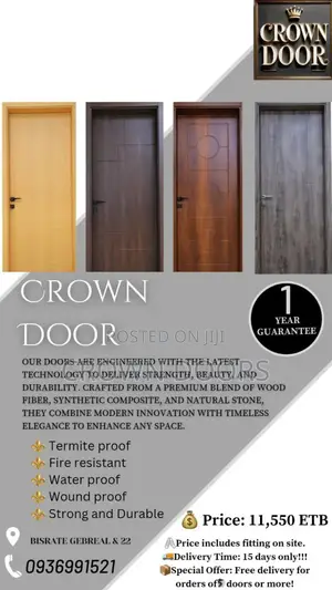 Photo - Engineered Wooden Door Made of Lime Stone, Wood Fiber Chem.