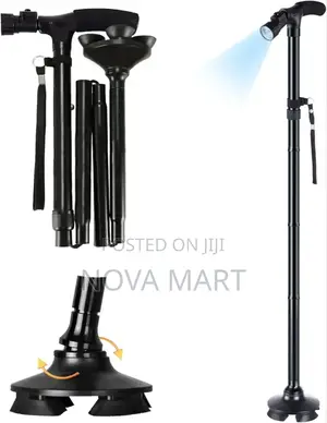 ሊታጠፍ የሚችል የእግረኛ አገዳ ከ Led ብርሃን ጋር