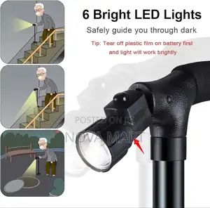 ሊታጠፍ የሚችል የእግረኛ አገዳ ከ Led ብርሃን ጋር