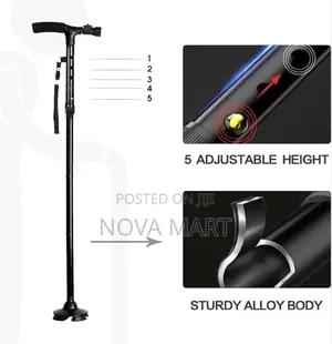 ሊታጠፍ የሚችል የእግረኛ አገዳ ከ Led ብርሃን ጋር