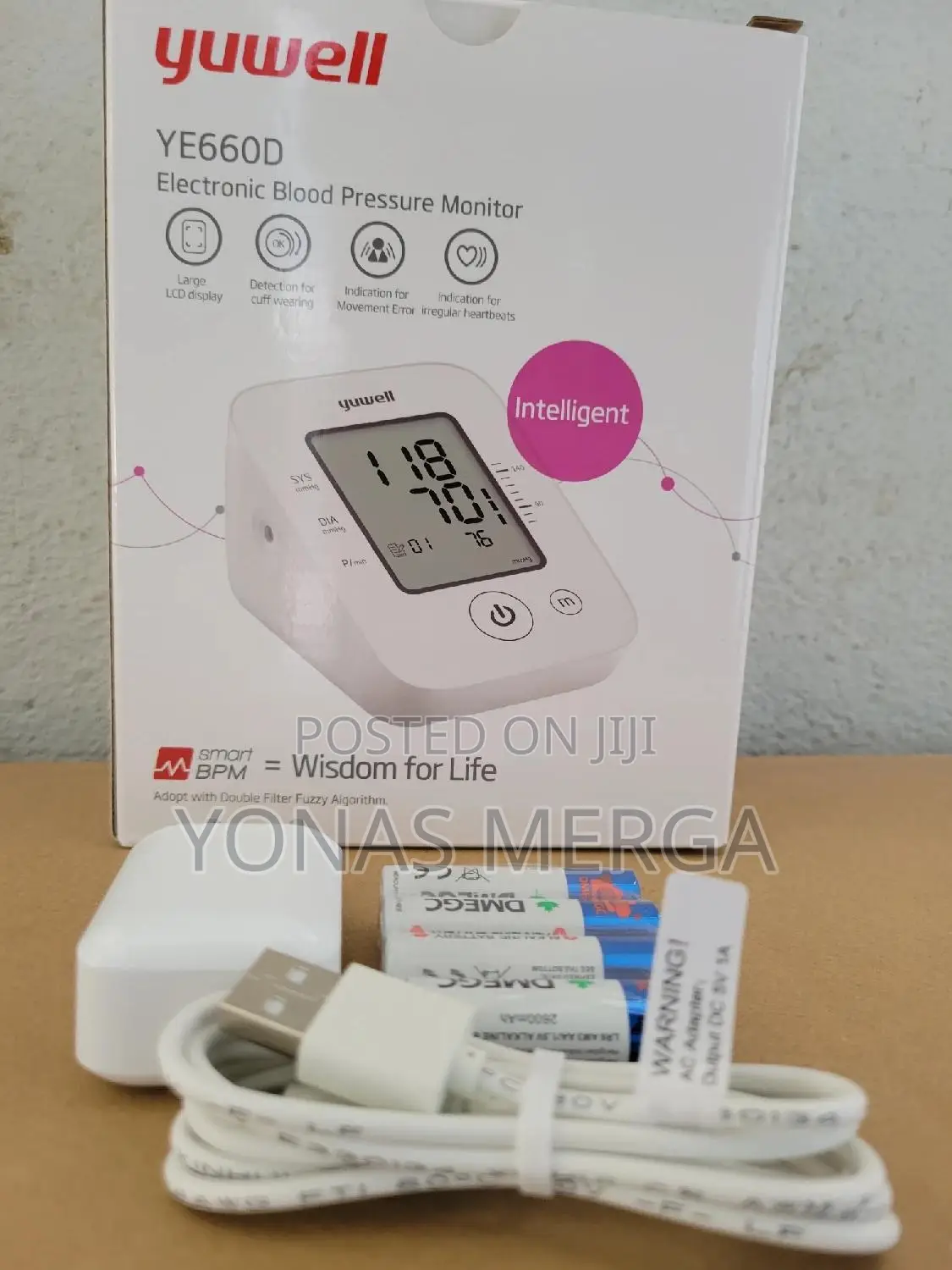 Arm Blood Digital Automatic Pressure Monitor Meter Cuff