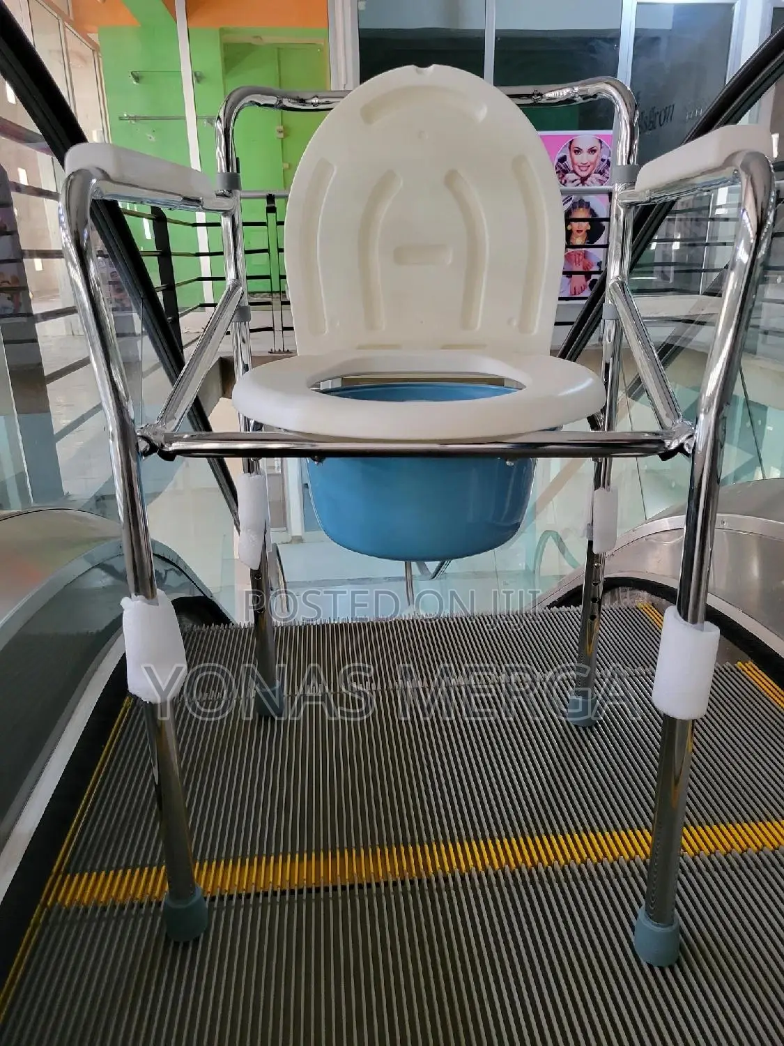 3-in-1 Foldable唬፳commode Bath Shower°[]Toilet Chair∞يpot