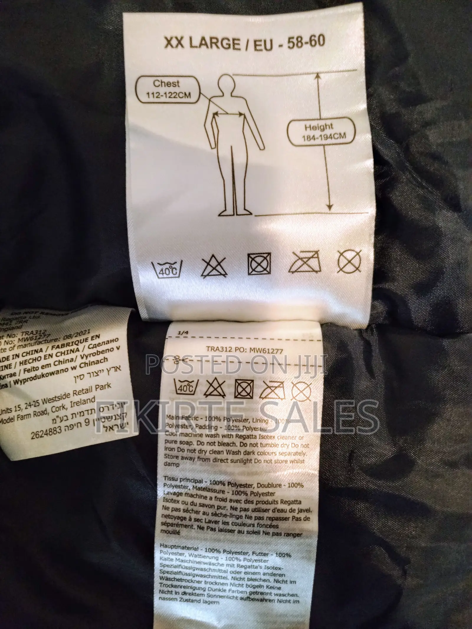 Men's Water Windproof (Isotex) Jacket - Navy Blue - XXL