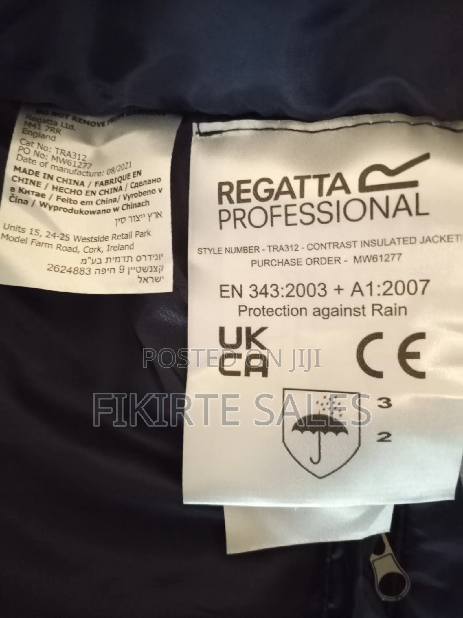 Men's Water Windproof (Isotex) Jacket - Navy Blue - XXL