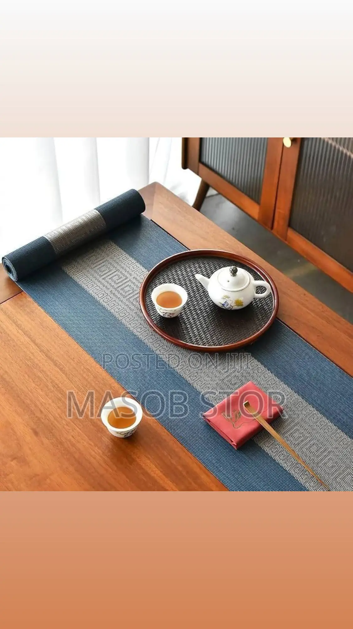 7pieces Tablemats With Table Runner /የመመገቢያ ጠረጴዛ ምንጣፍ