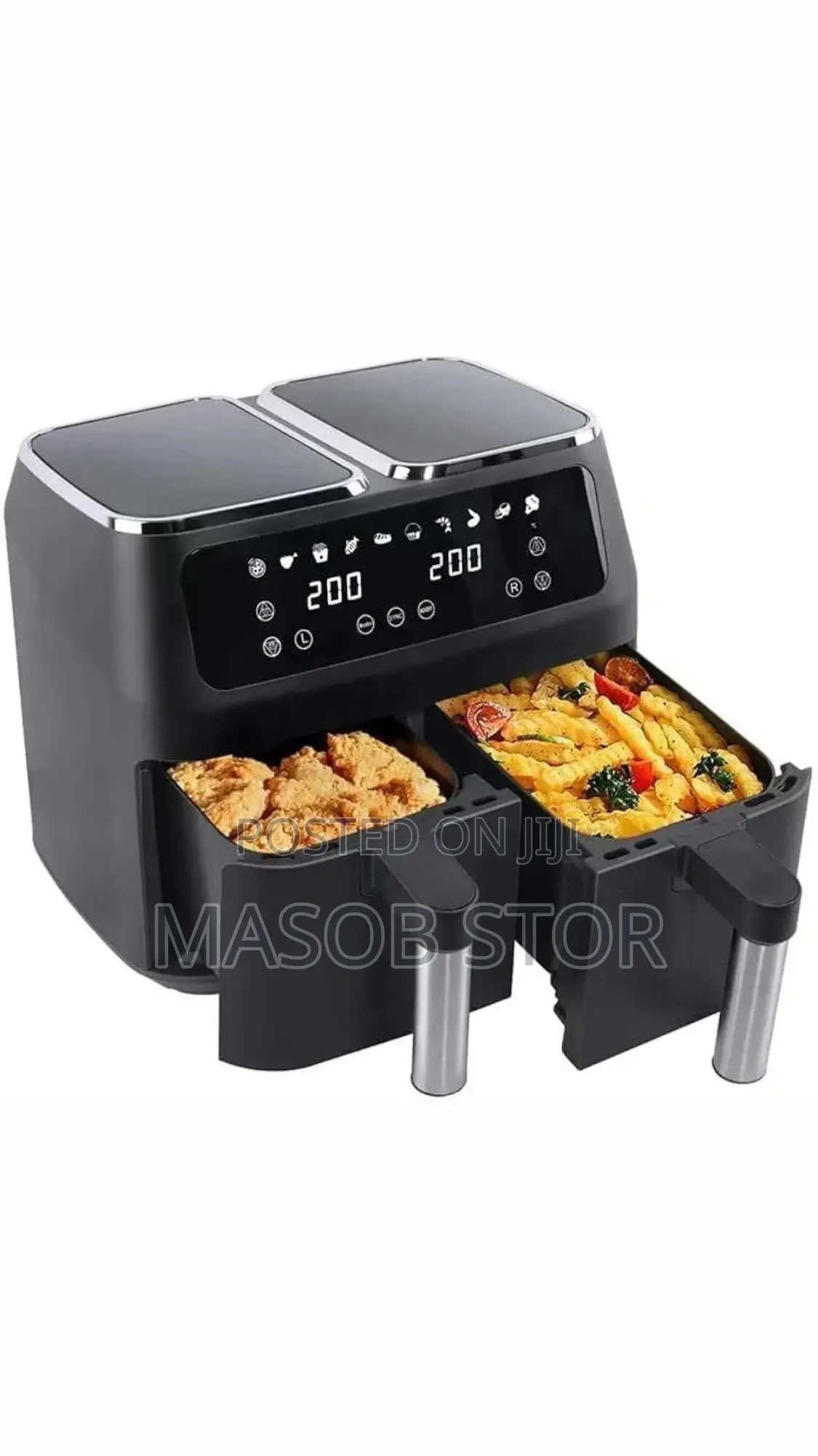Sokany Double Basket Air Fryer / ያለ ዘይት ጥብሳጥብስ መጥበሻ