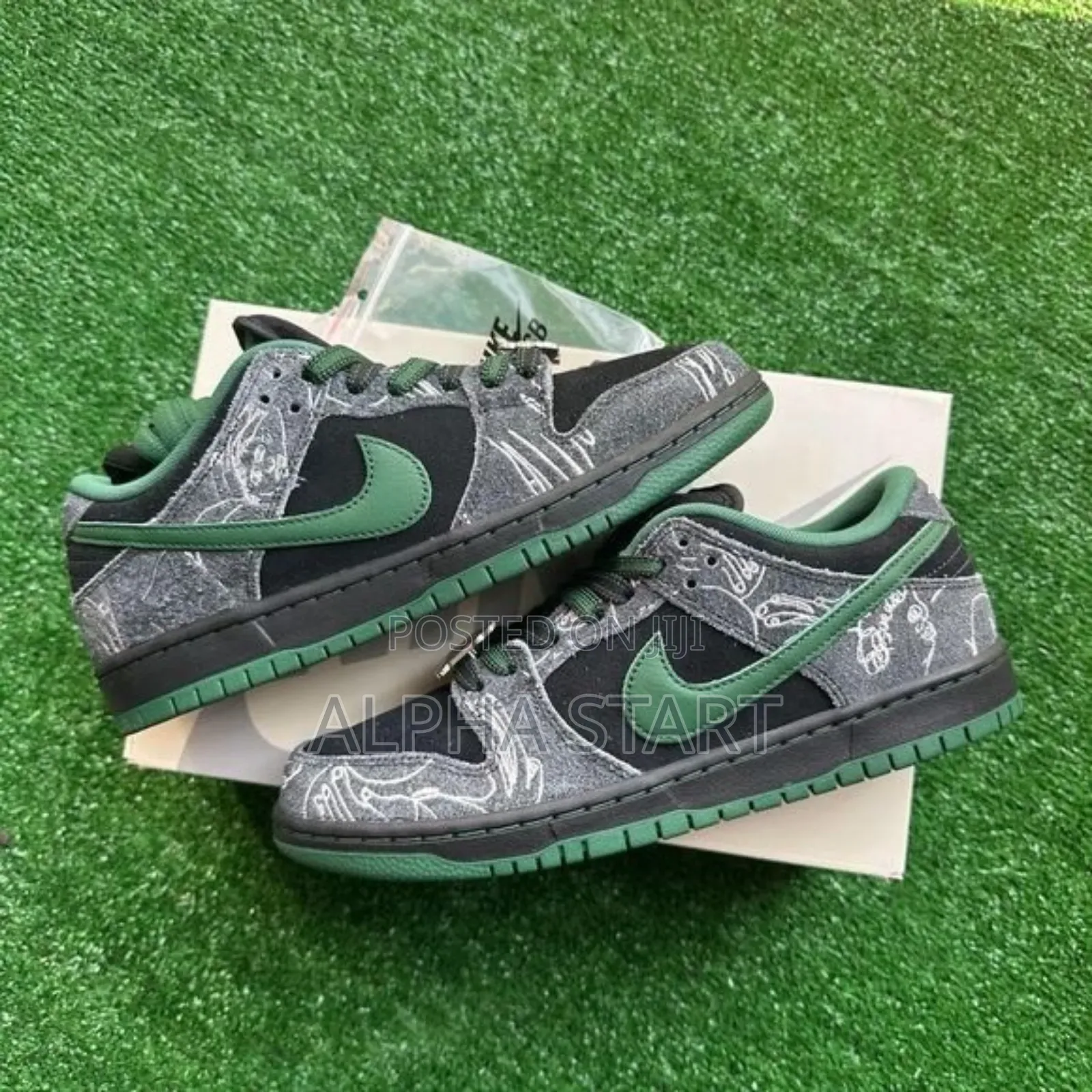 Skateboards Nike Sb Dunk Low Pro Anthracite and Gorge Green