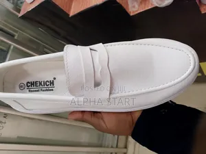 Chekich Flat Lather White Shoes for You Made in Turkey