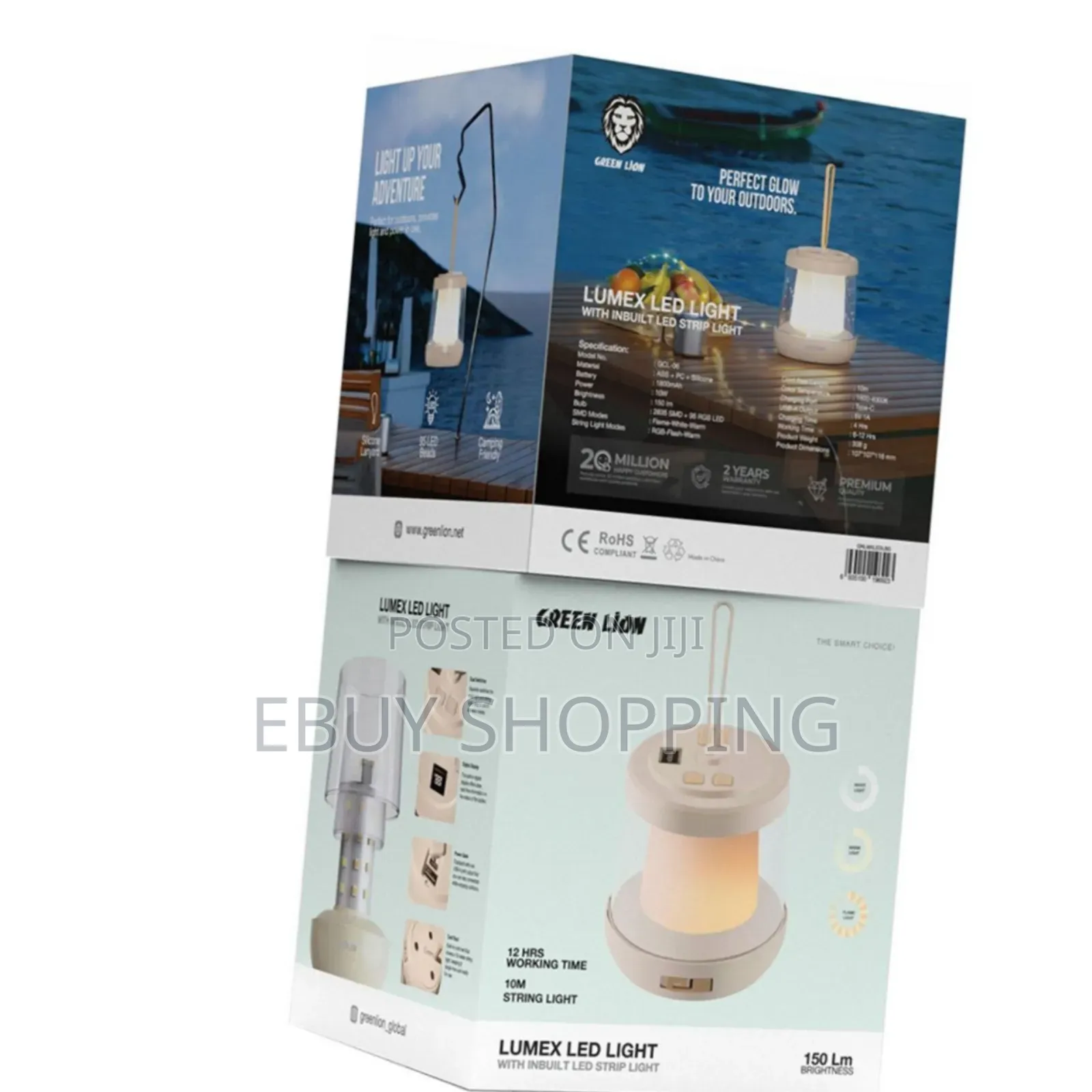 Rechargeable Lumex Led Light–1800mah Battery Type-C Charging