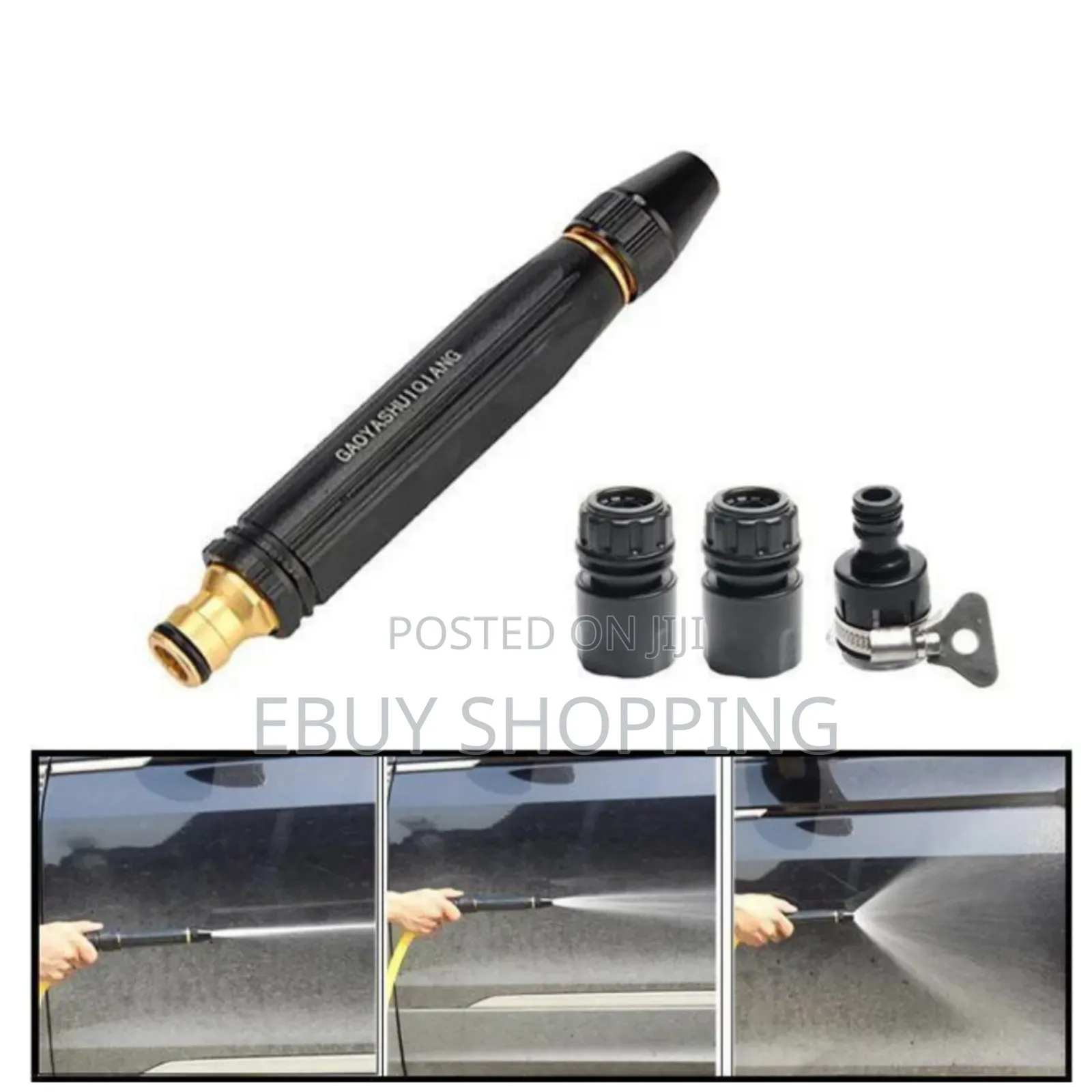 Heavy-Duty Aluminum Alloy Car Wash Spray Gun – 3 Connectors