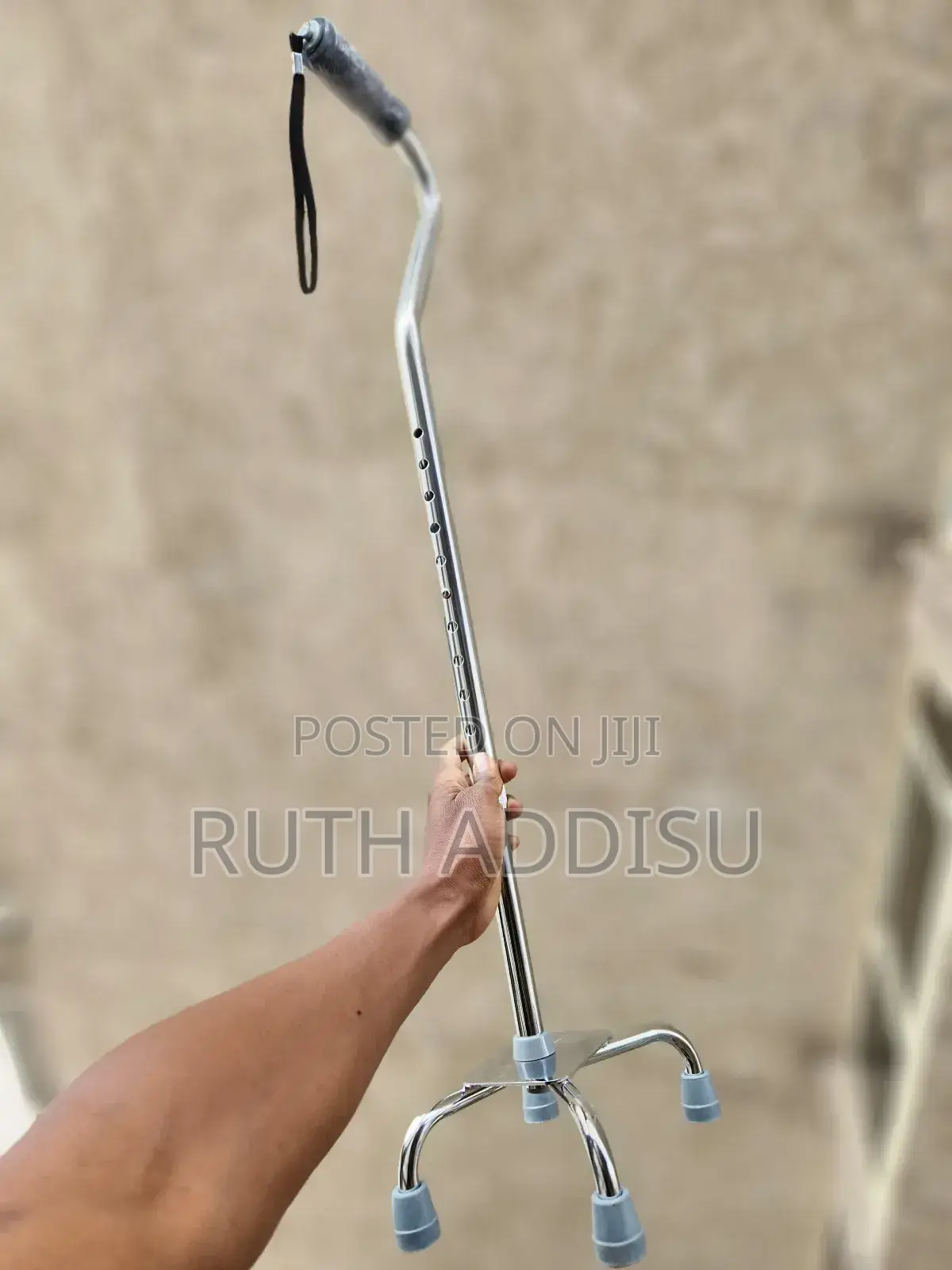 Adjustae Height Quadraleg Cane黨派quadra Leg Cane Medical