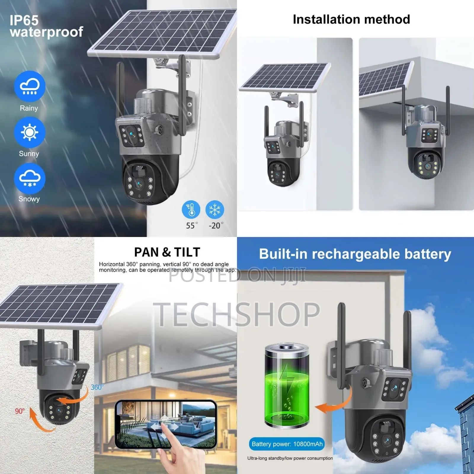 4g Sim Card Solar Battery Camera