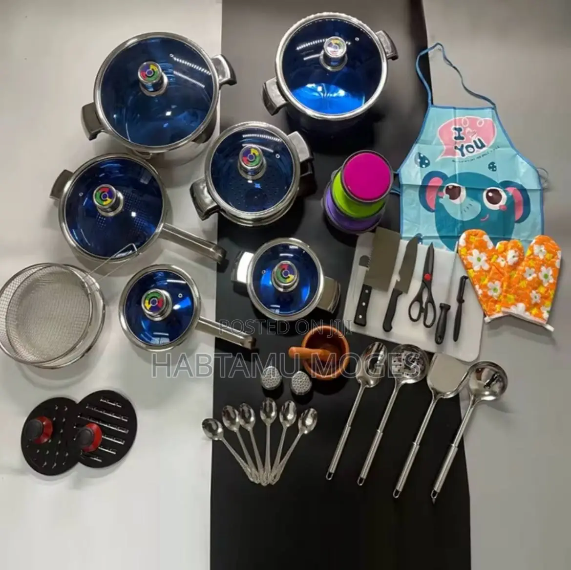 50pcs Stainless Steel Cookware Set Kitchen