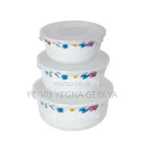 3-Piece Bowl Set With Lids Stylish