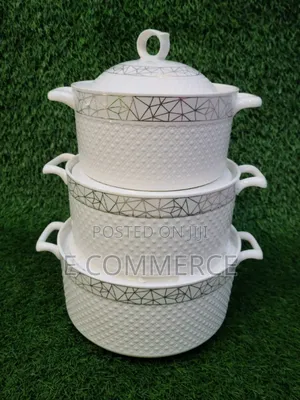 3 Set Ceramic Soup Pot