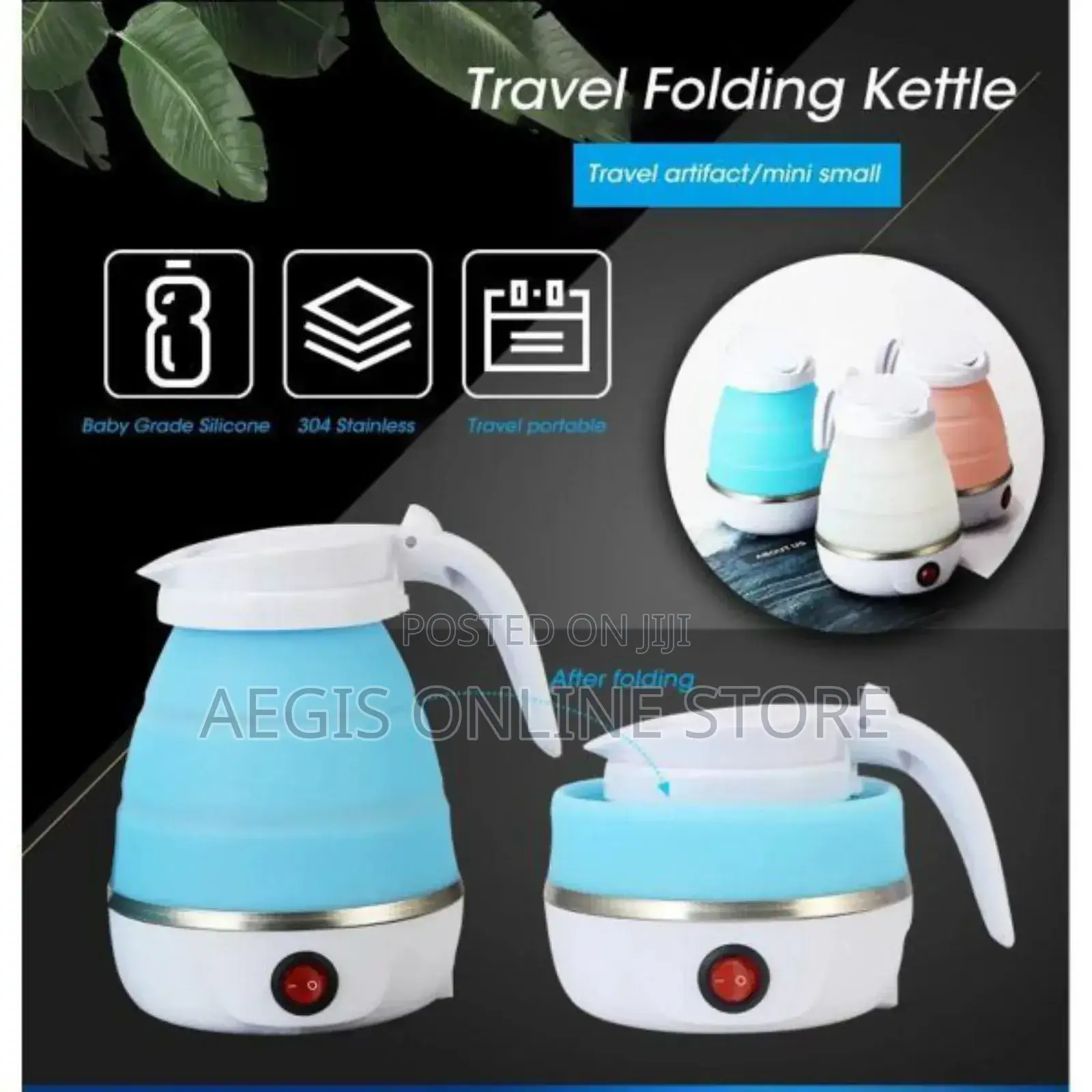 Foldable Electric Kettle – 600ml