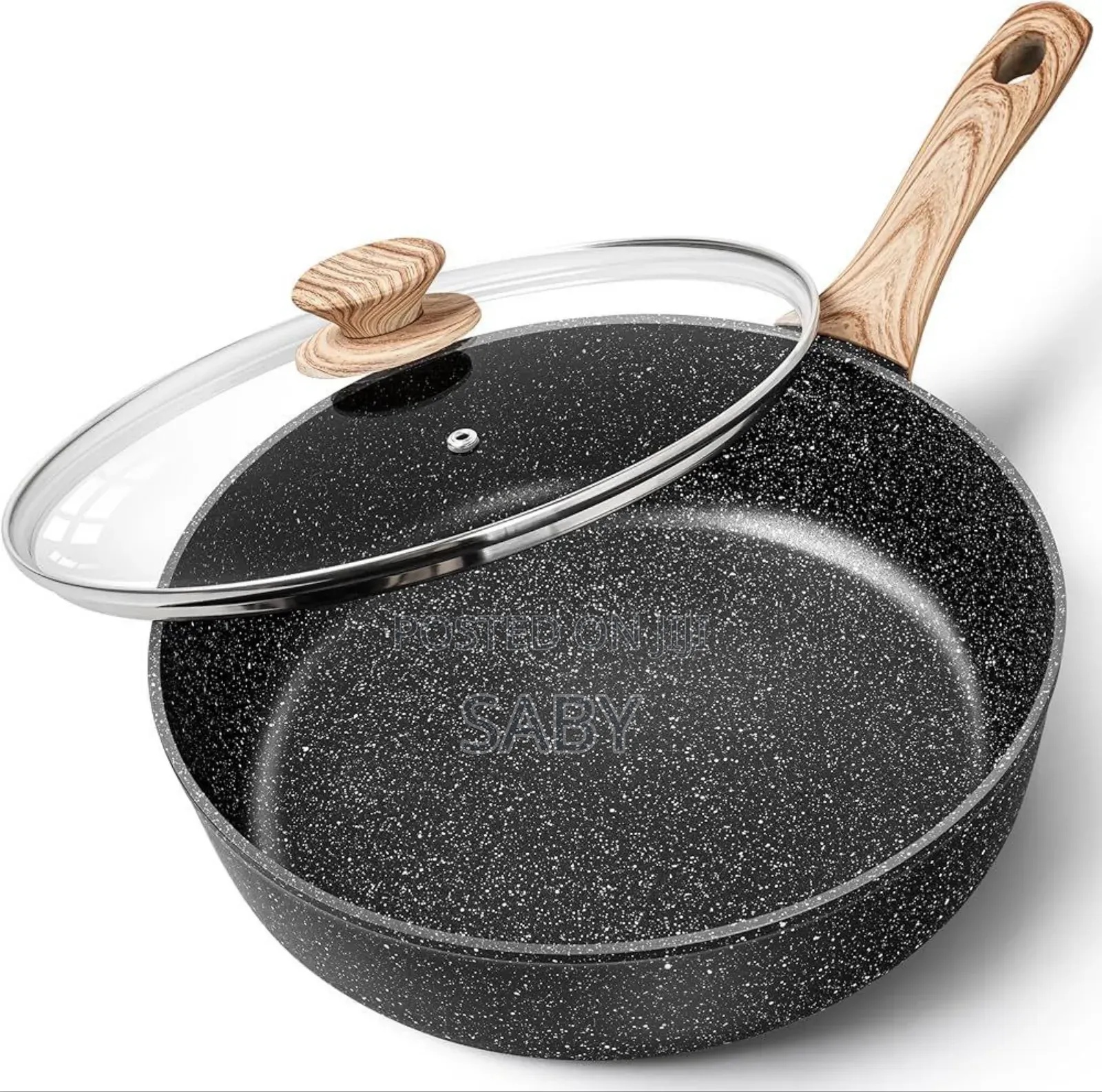 ስፋት 28:26:24 Cm የሆነ Momcoc Nonstick Fry Pan