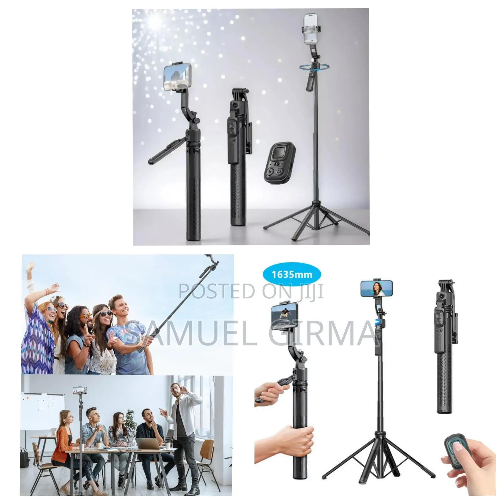 Ai Face Tracking Gimbal 360° Rotation Tripod Wireless Remote