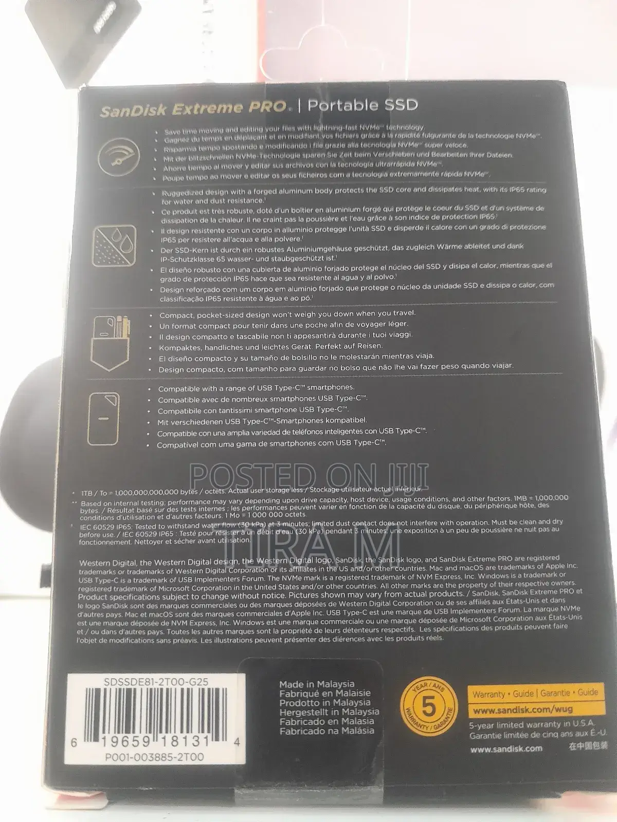 San Disk Extrem Pro Portable SSD