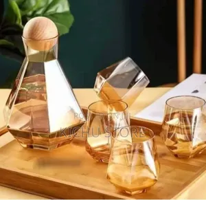 7 PCS Diamond Shaped Glassware Set