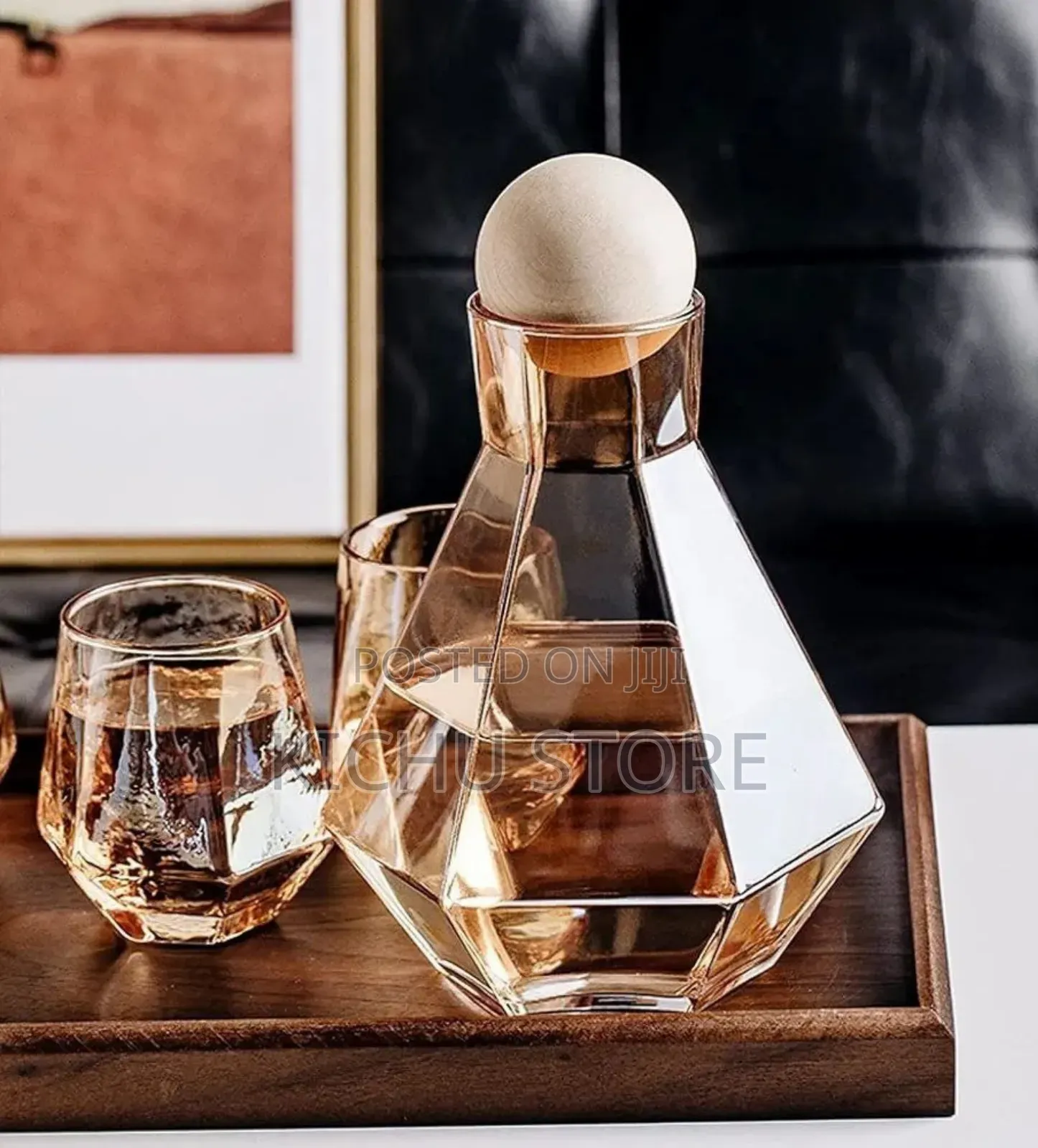 7 PCS Diamond Shaped Glassware Set