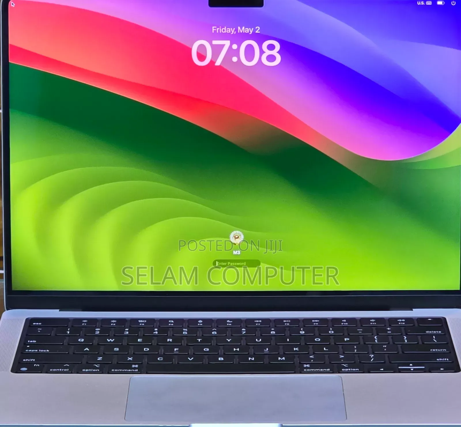 New Laptop Apple MacBook Pro 2024 M4 14-Inch 8GB Apple M3 SSD 512GB