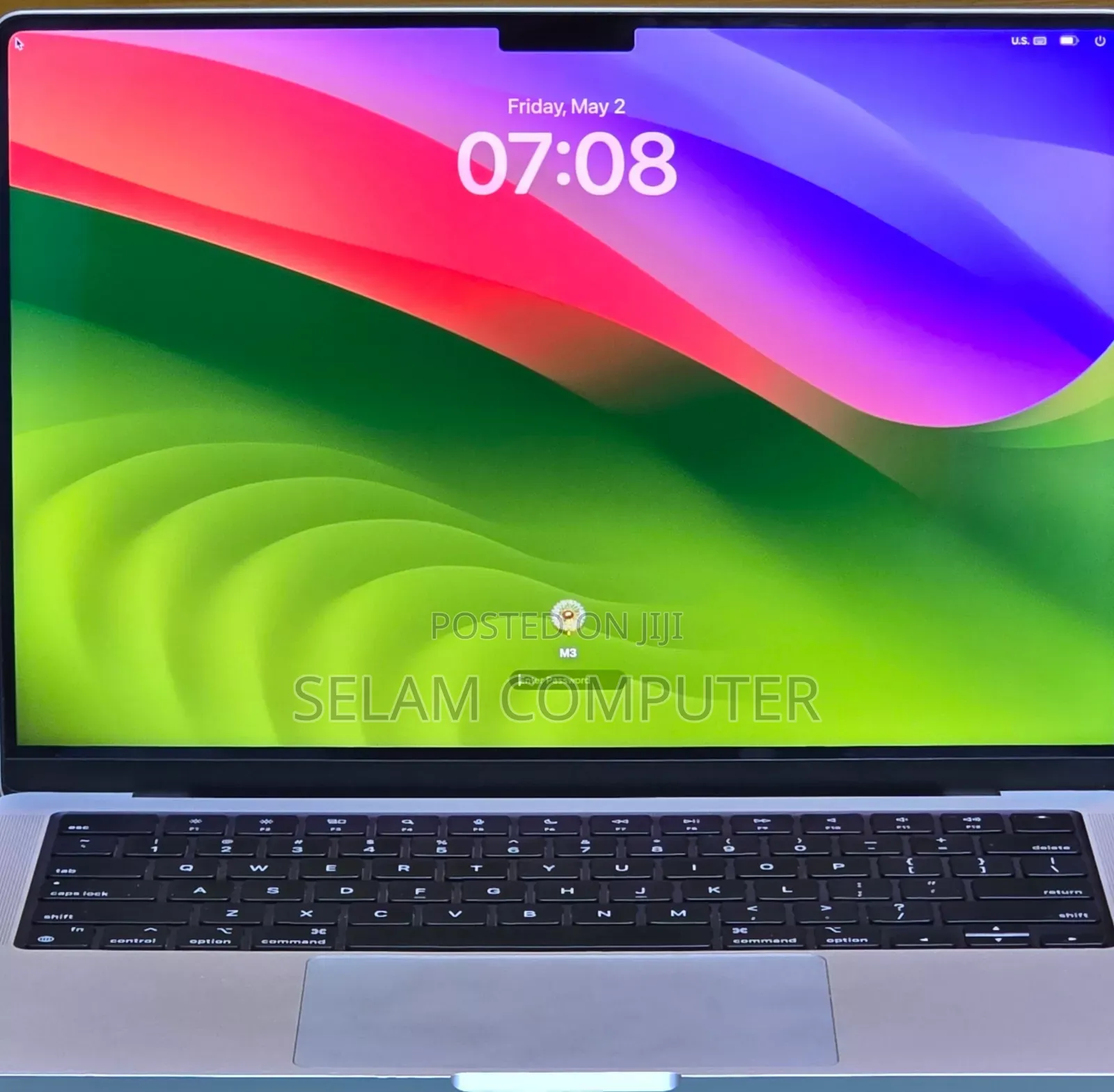 New Laptop Apple MacBook Pro 2024 M4 14-Inch 8GB Apple M3 SSD 512GB