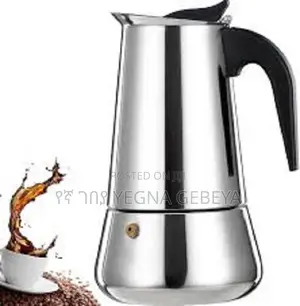 Photo - Stainless Steel Moka Pot – 6 Cup Stovetop Espresso Maker