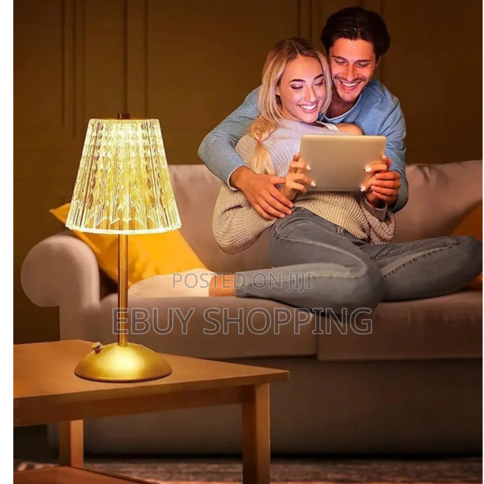 Chic Crystal Bedside Lamp – Wireless Touch Control**