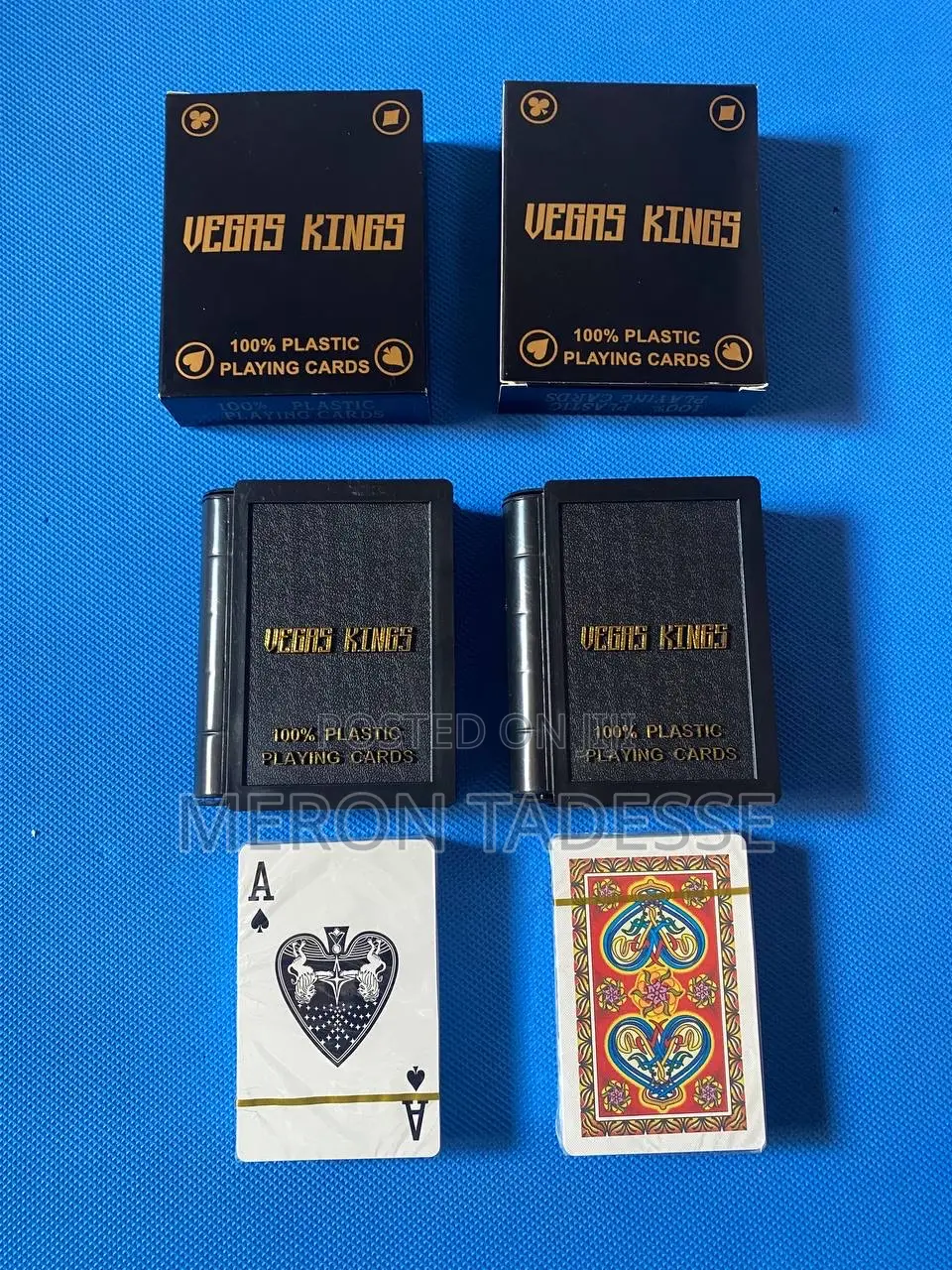 Vegas Kings Plastic Playing Cardswashable የፕላስቲክ ካርታ |