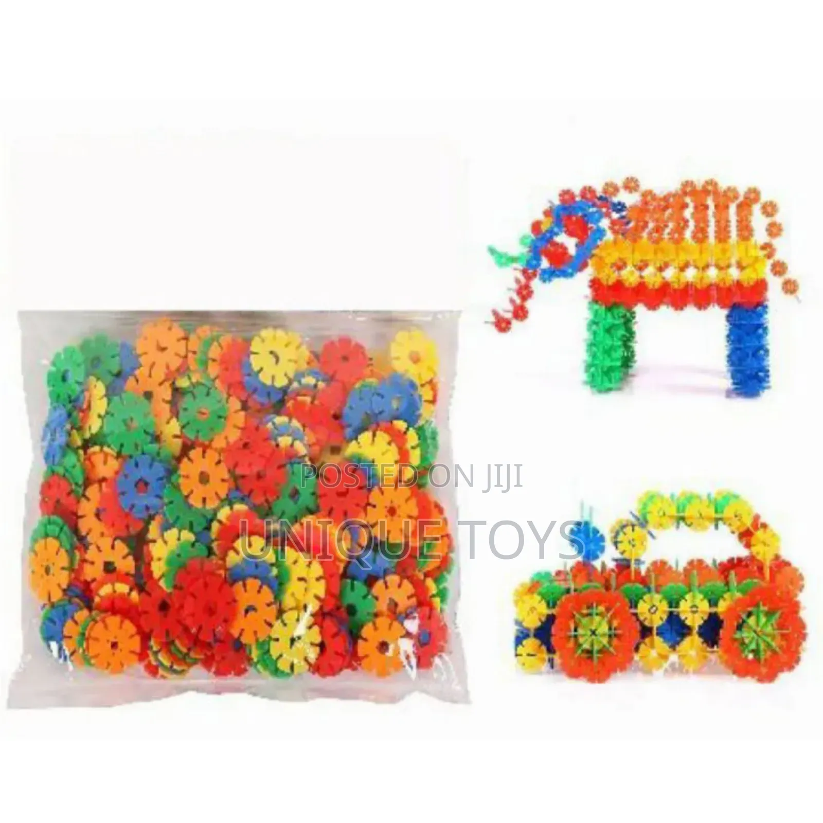 Colorful Snowflake Stem Interlocking Building Blocks