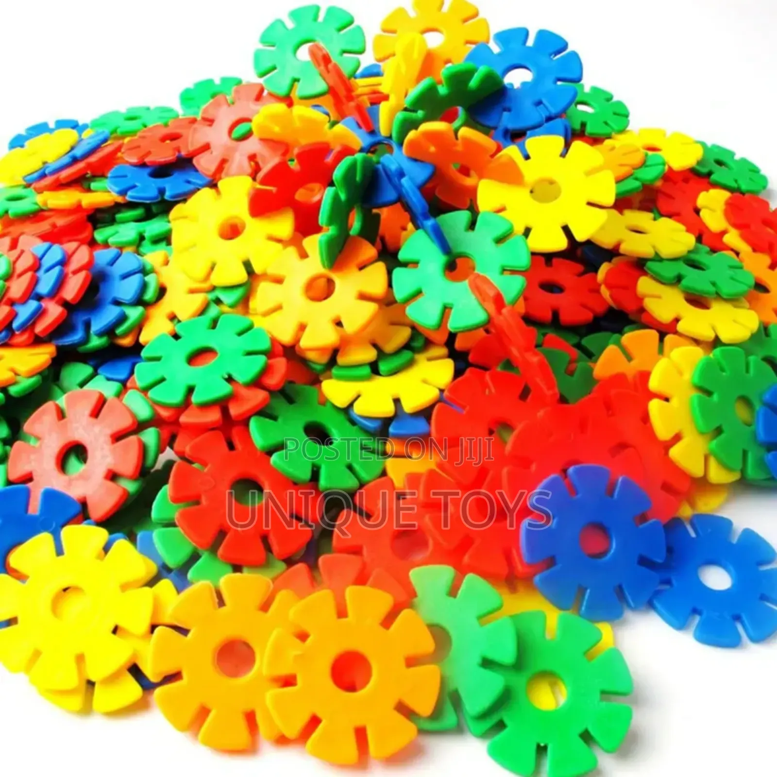 Colorful Snowflake Stem Interlocking Building Blocks