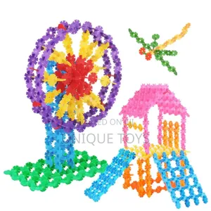 Colorful Snowflake Stem Interlocking Building Blocks