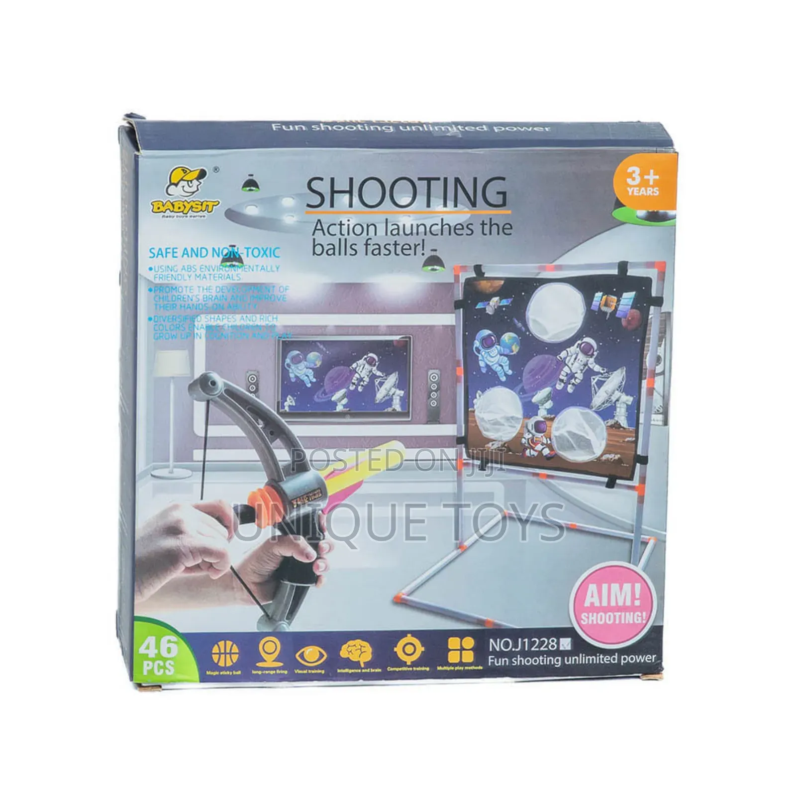 2-in-1 Shooting Throwing Bow Set - Space Themed