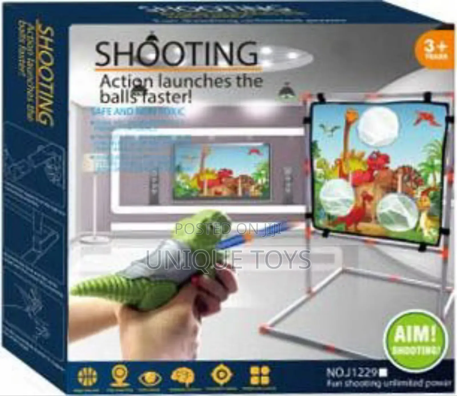 2-in-1 Shooting Throwing Bow Set - Dino Themed