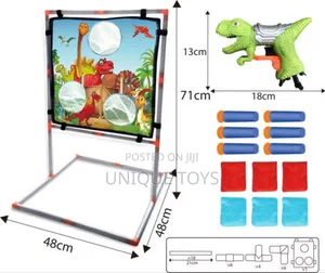 2-in-1 Shooting Throwing Bow Set - Dino Themed