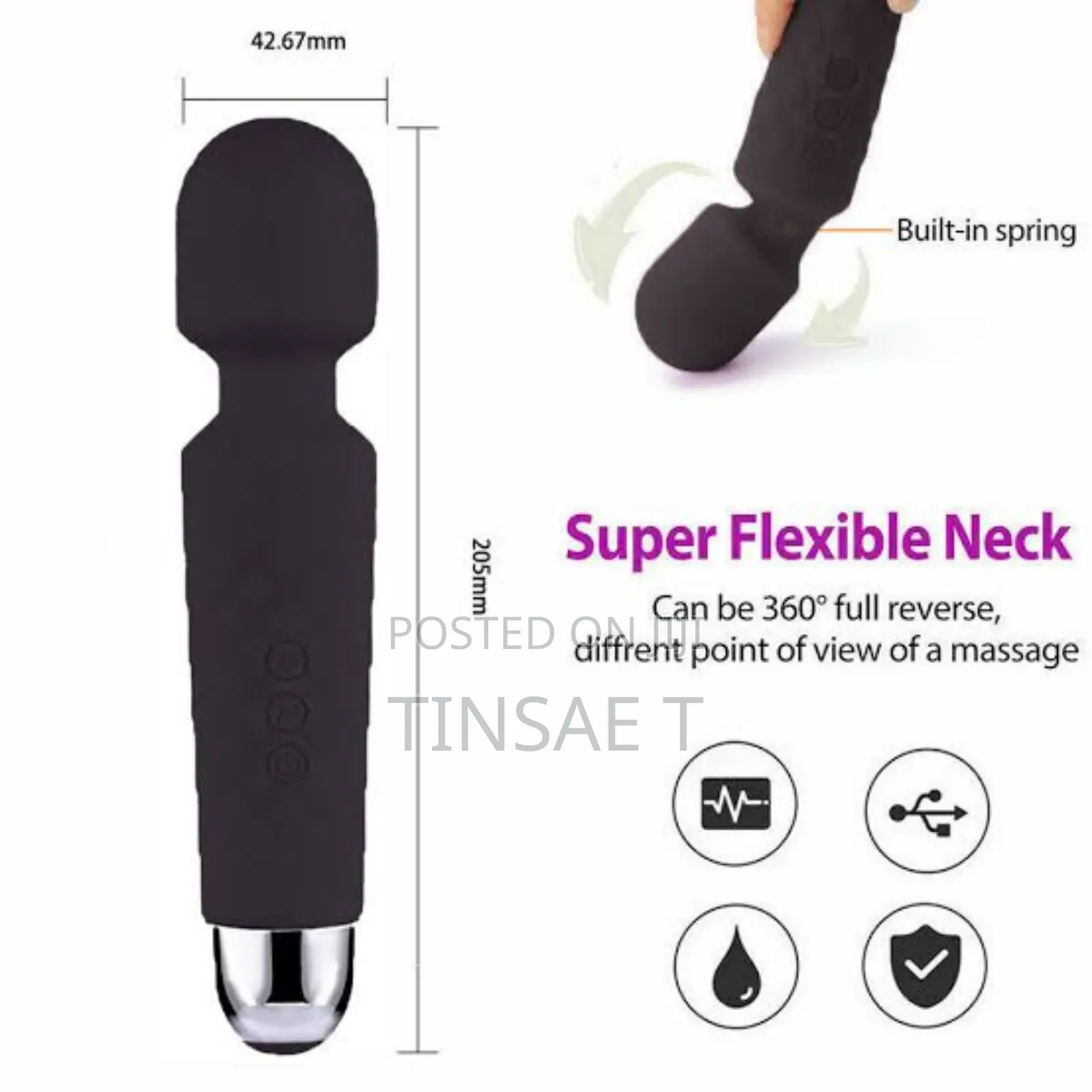 Rechargeable Personal Massager/ማሳጅ ማድረጊያ