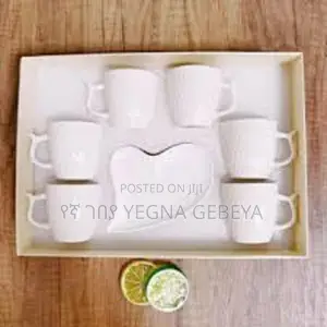 12pcs Coffee Set With Heart Saucer Shaped